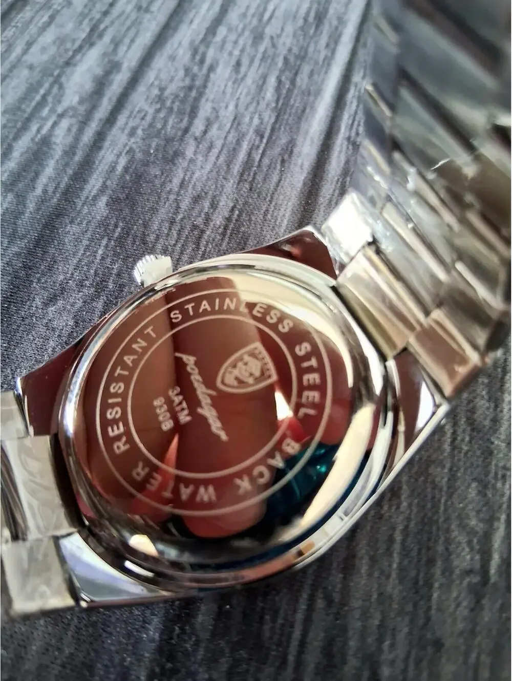 Vintage‎ Swiss Design Green Burst Dial Day Date Mens Watch